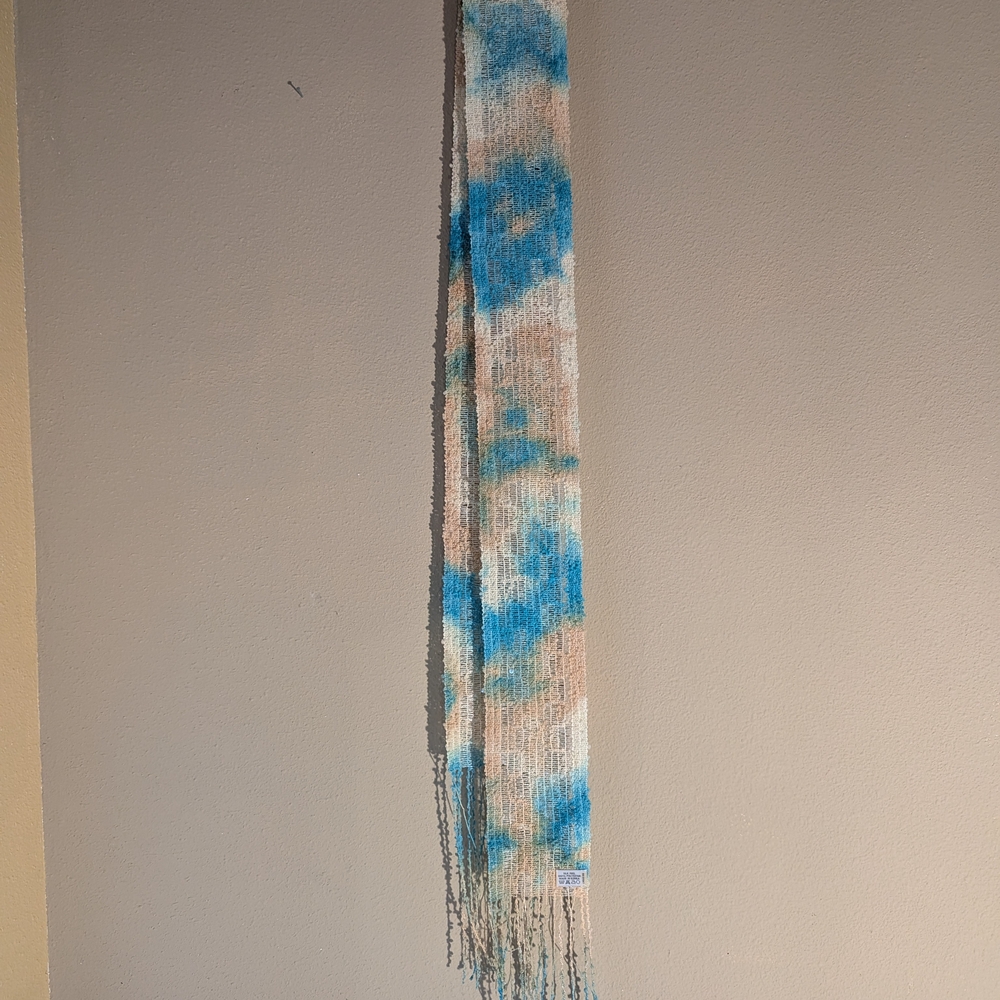 Elegant Blue and Cream Scarf